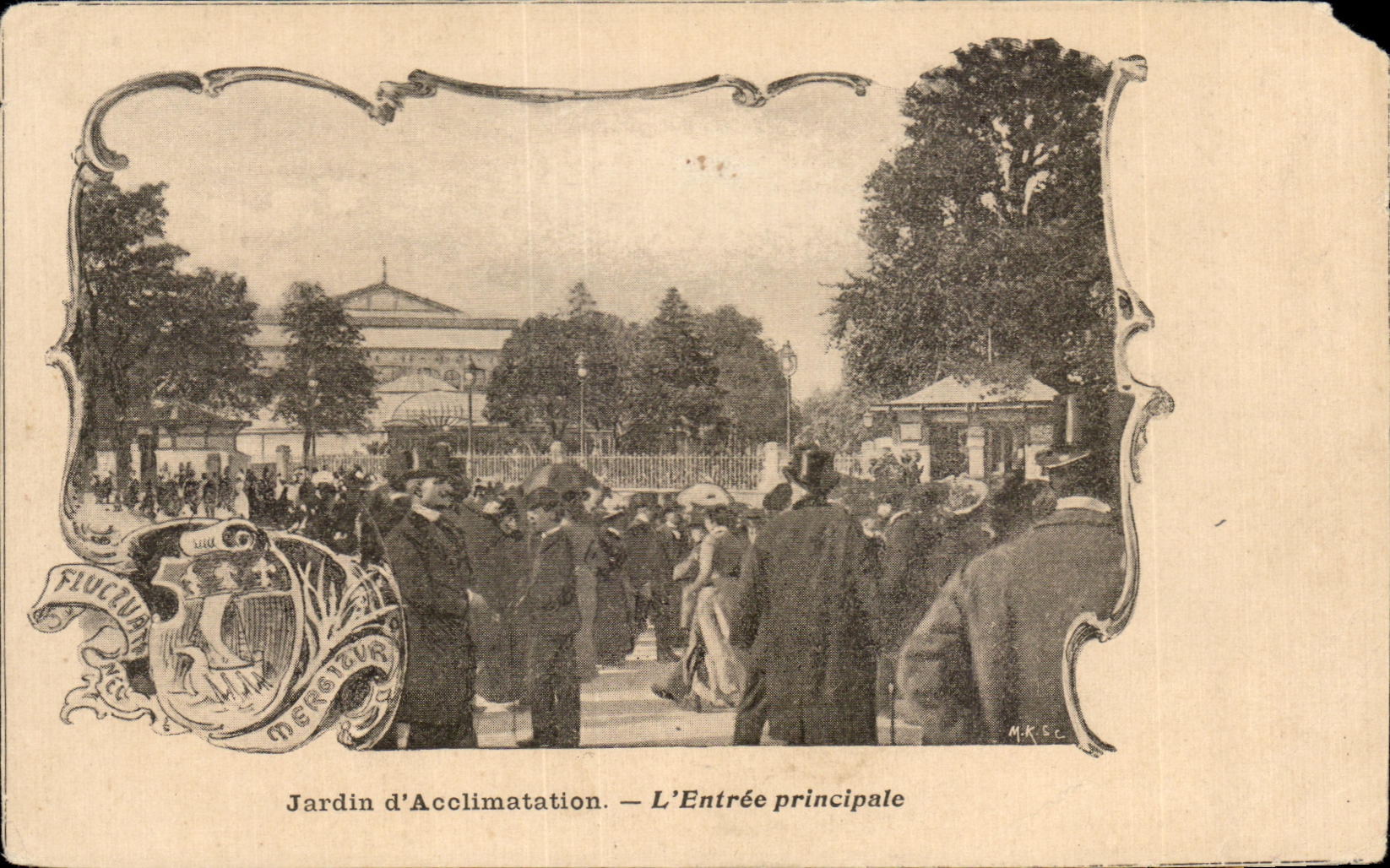 CPA Garden Acclimatization Paris Main entrance