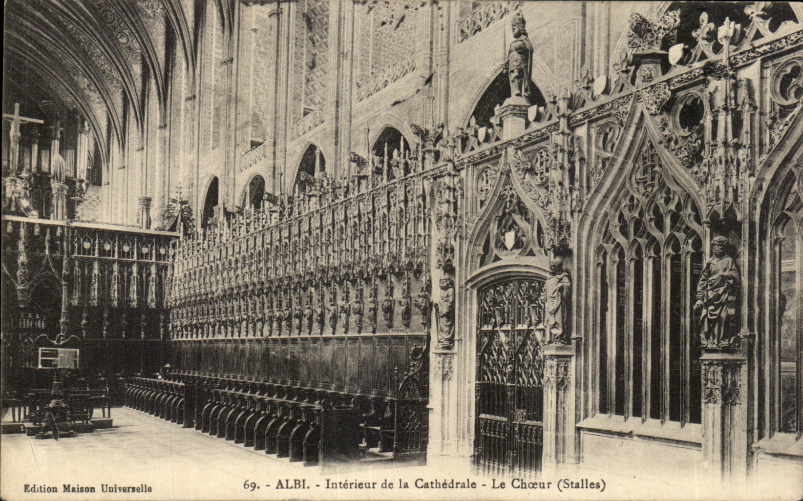 CPA Albi interior de la catedral el estribillo (paradas)