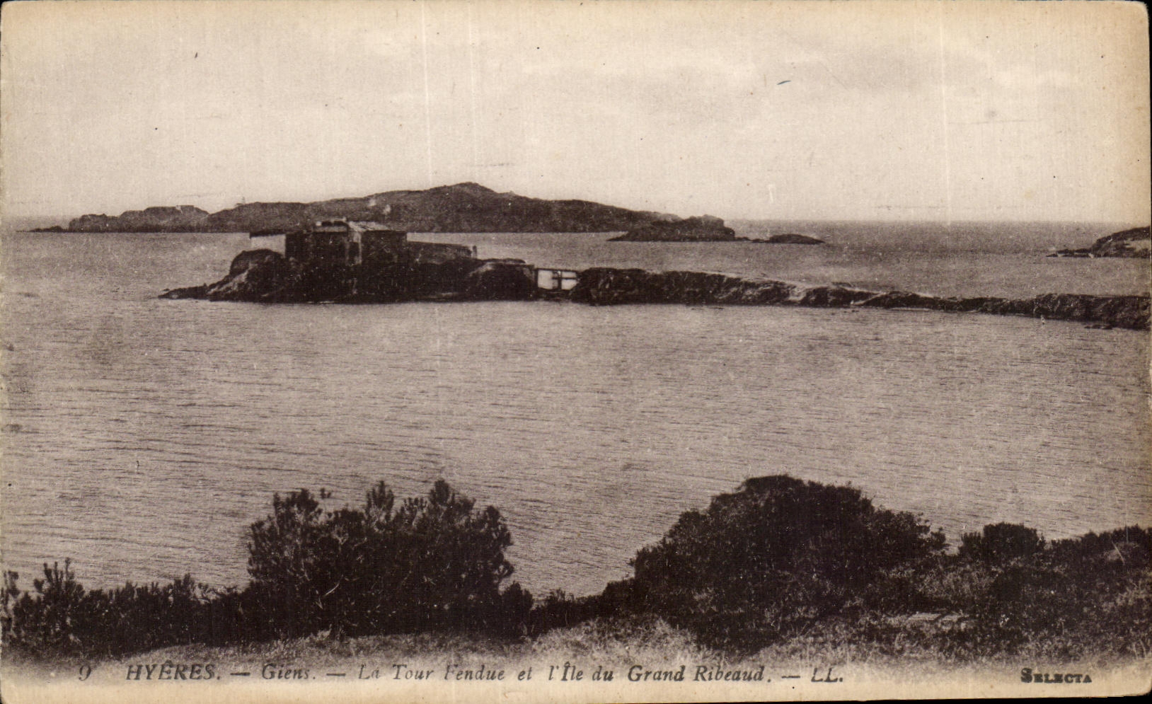 CPA Hyeres Giens la torre de la fractura e isla de I de Ribeaud grande