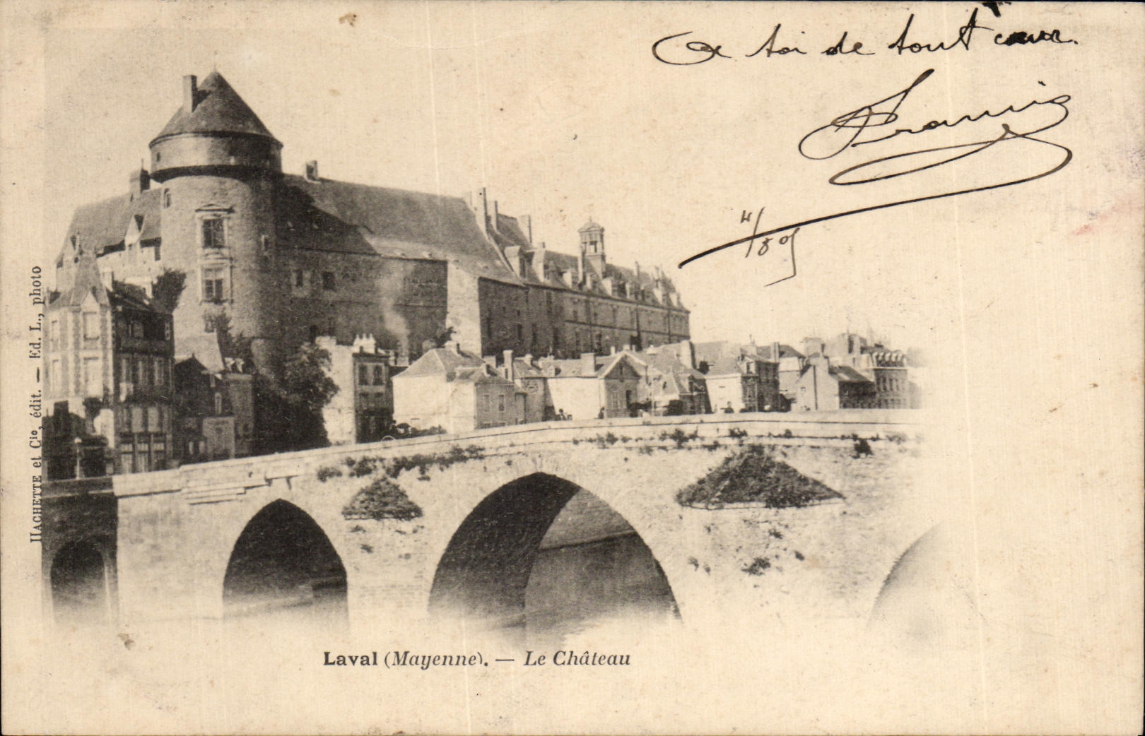 CPA Laval (Mayenne) el castillo