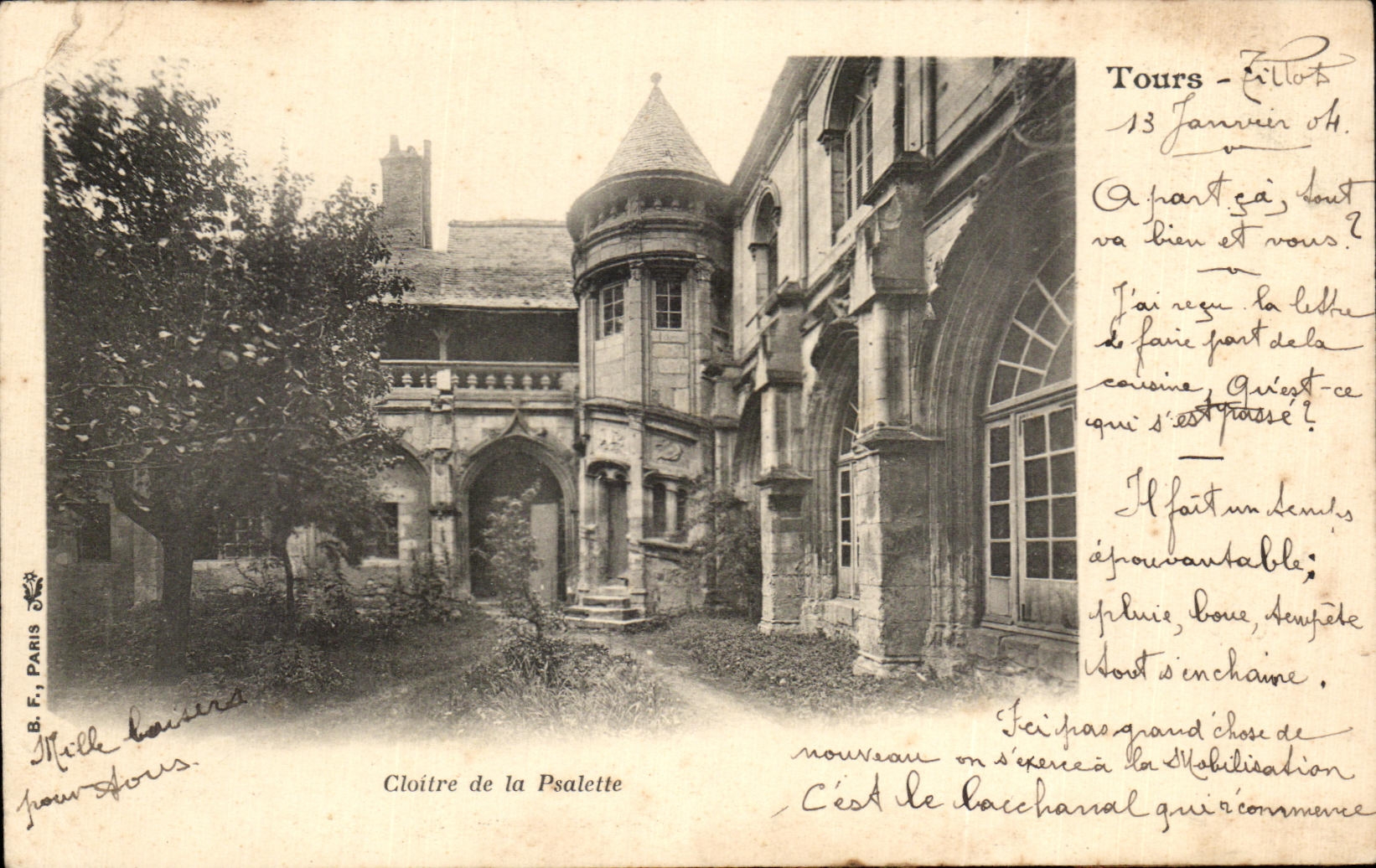 CPA Cloister of Psalette Tours