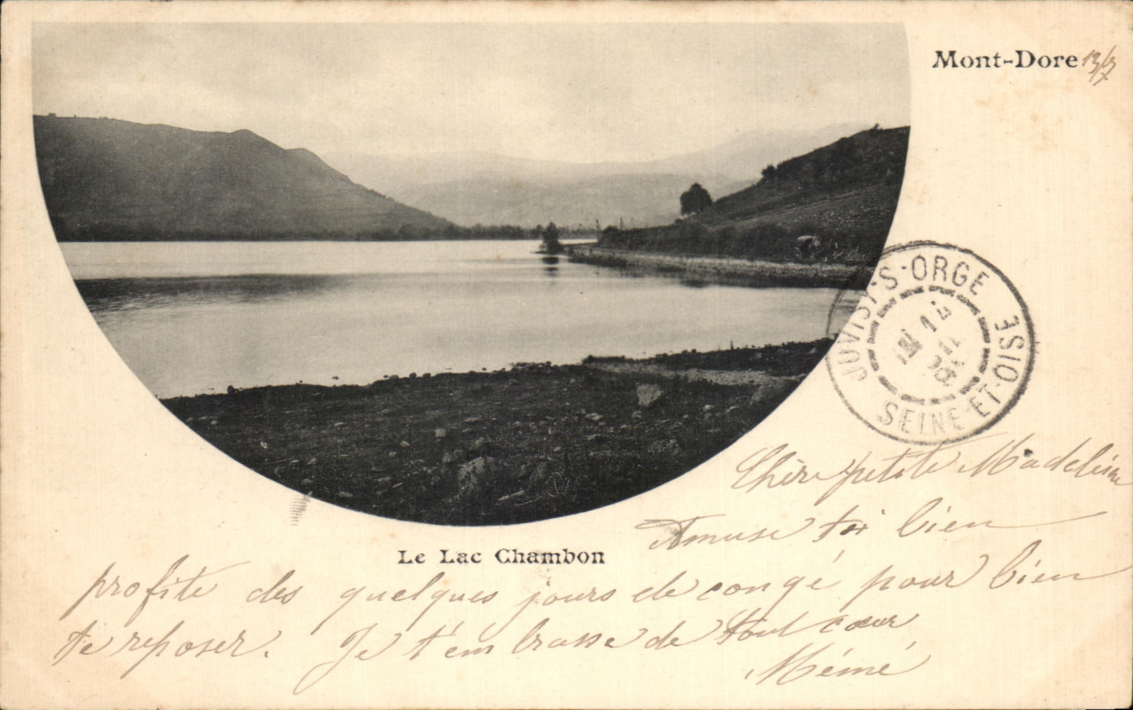 CPA Mont Gilds the Lake Chambon chart 1899
