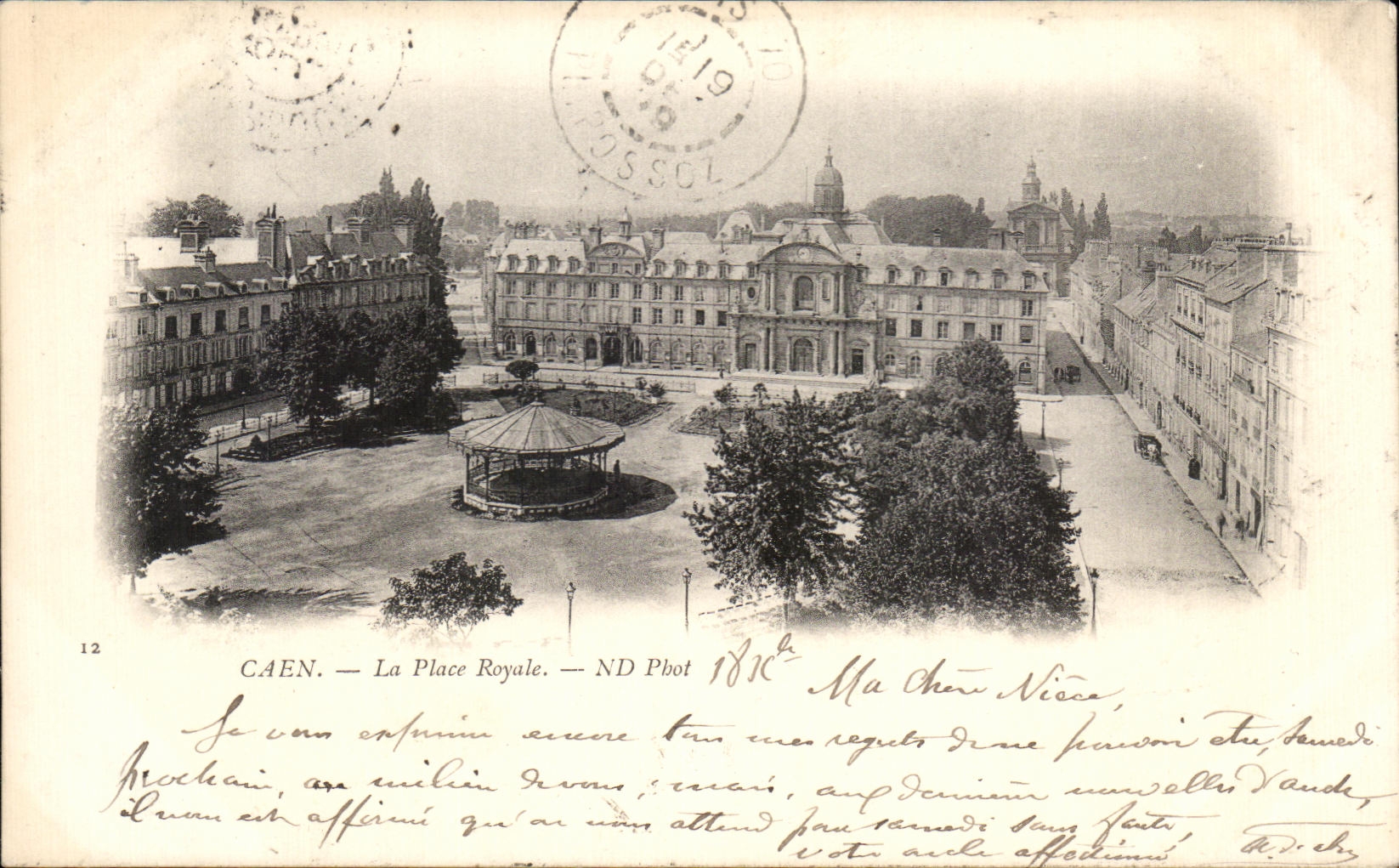 CPA Caen la carta real 1899 del lugar