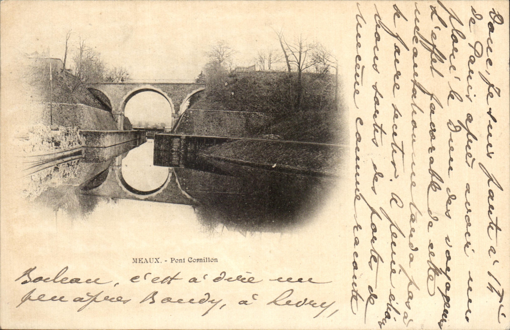 CPA Meaux Bridge Cornillon chart 1899