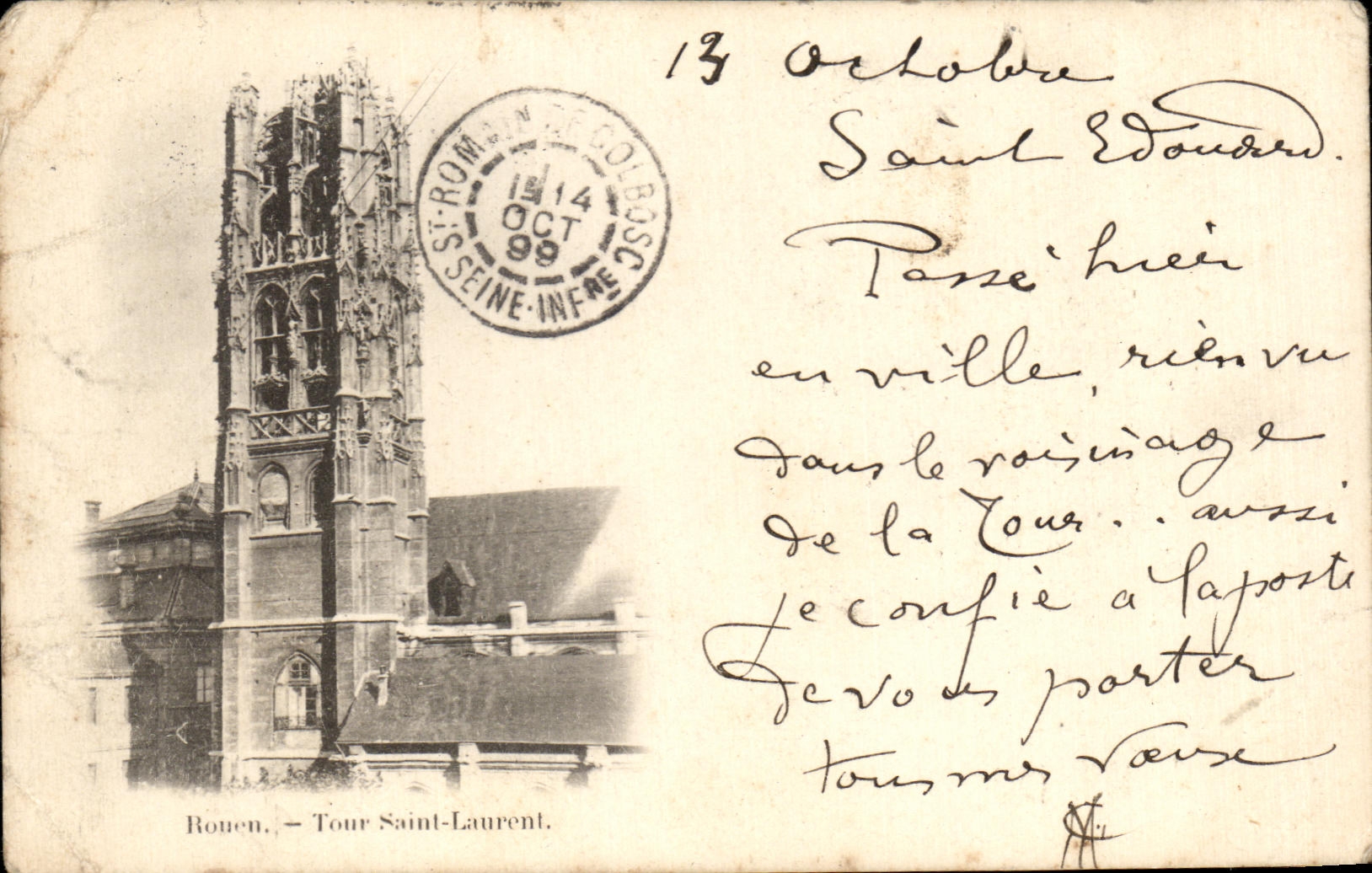 CPA Rouen Turn Saint Laurent chart 1899