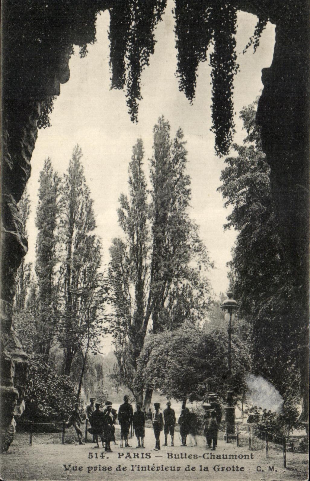 CPA Paris Chaumont Hillocks Seen from of I Interior of the Cave Children