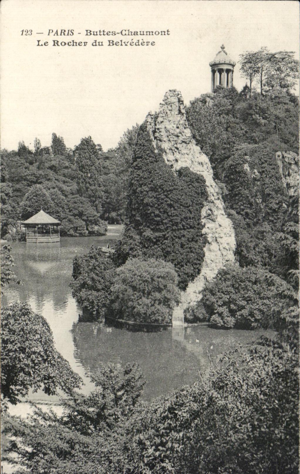 CPA Paris the Chaumont Hillocks the Rock of the View-point