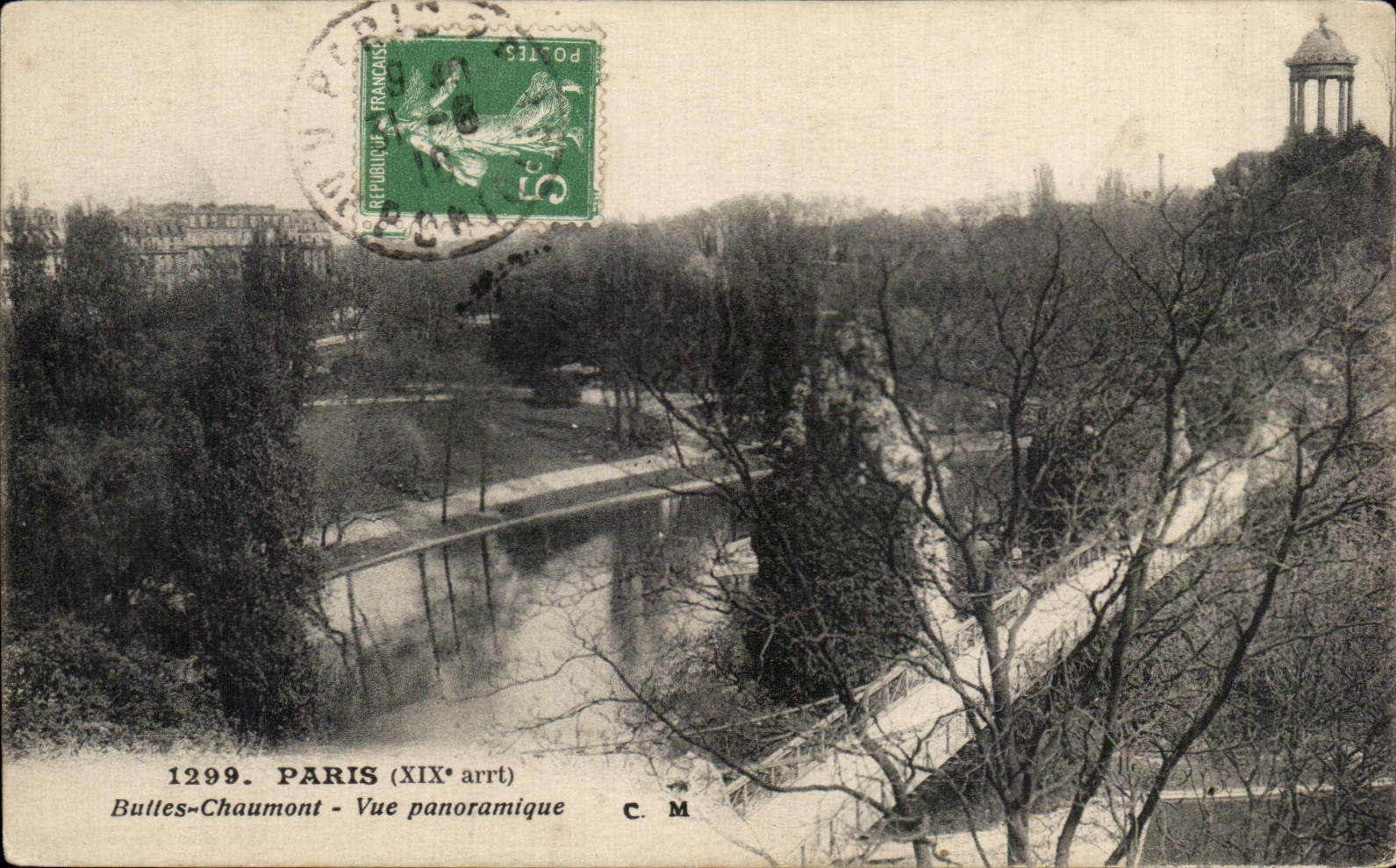 CPA Paris Chaumont Hillocks Panoramic View