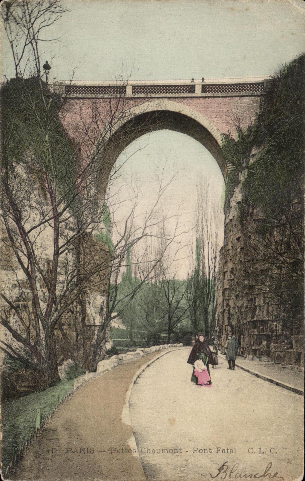 CPA Paris Hillocks Chaumont fatal Bridge