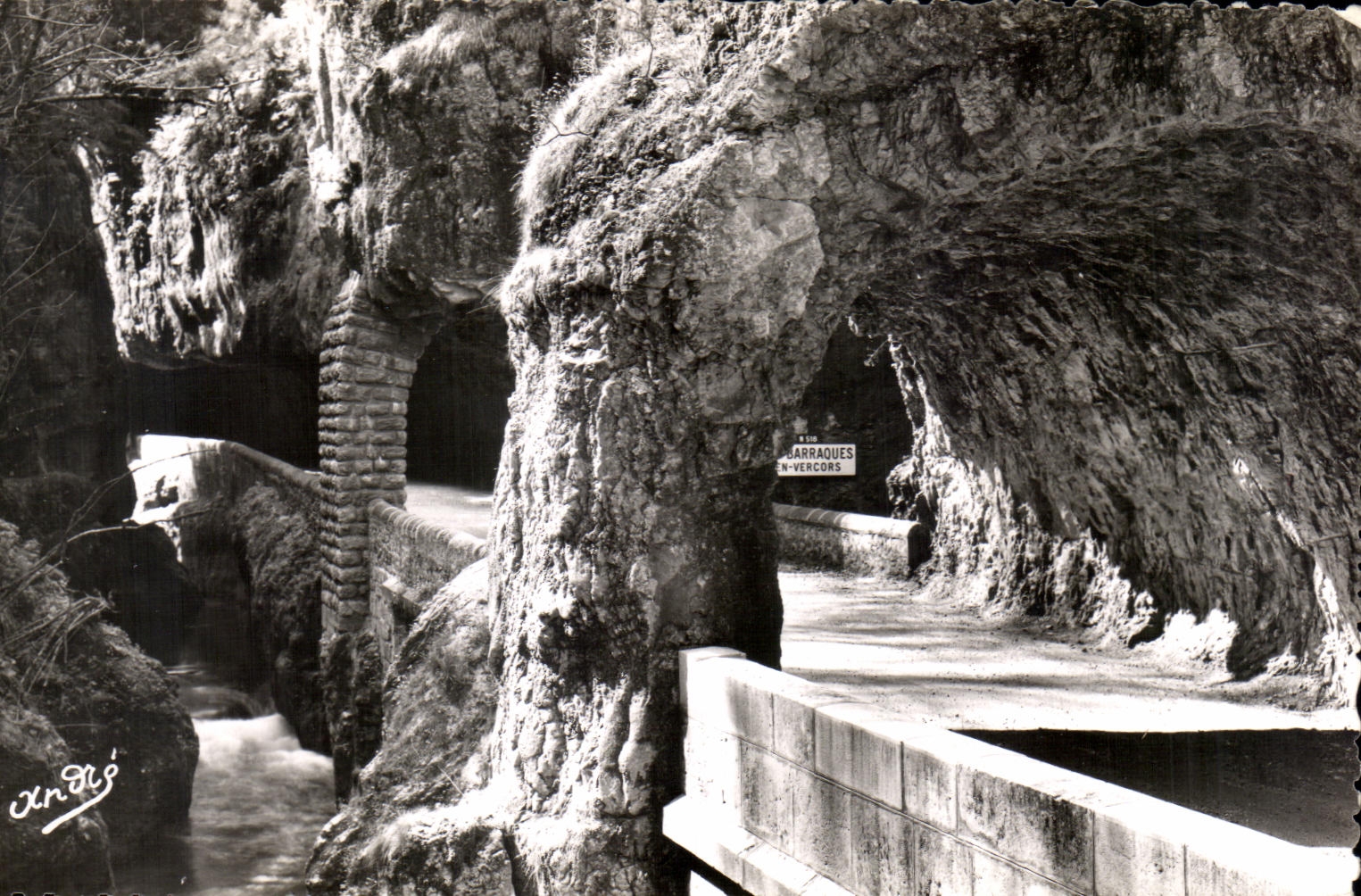 CPsM the Beautiful French Alps Vercors road ad interim Interior of the Great Narrow parts