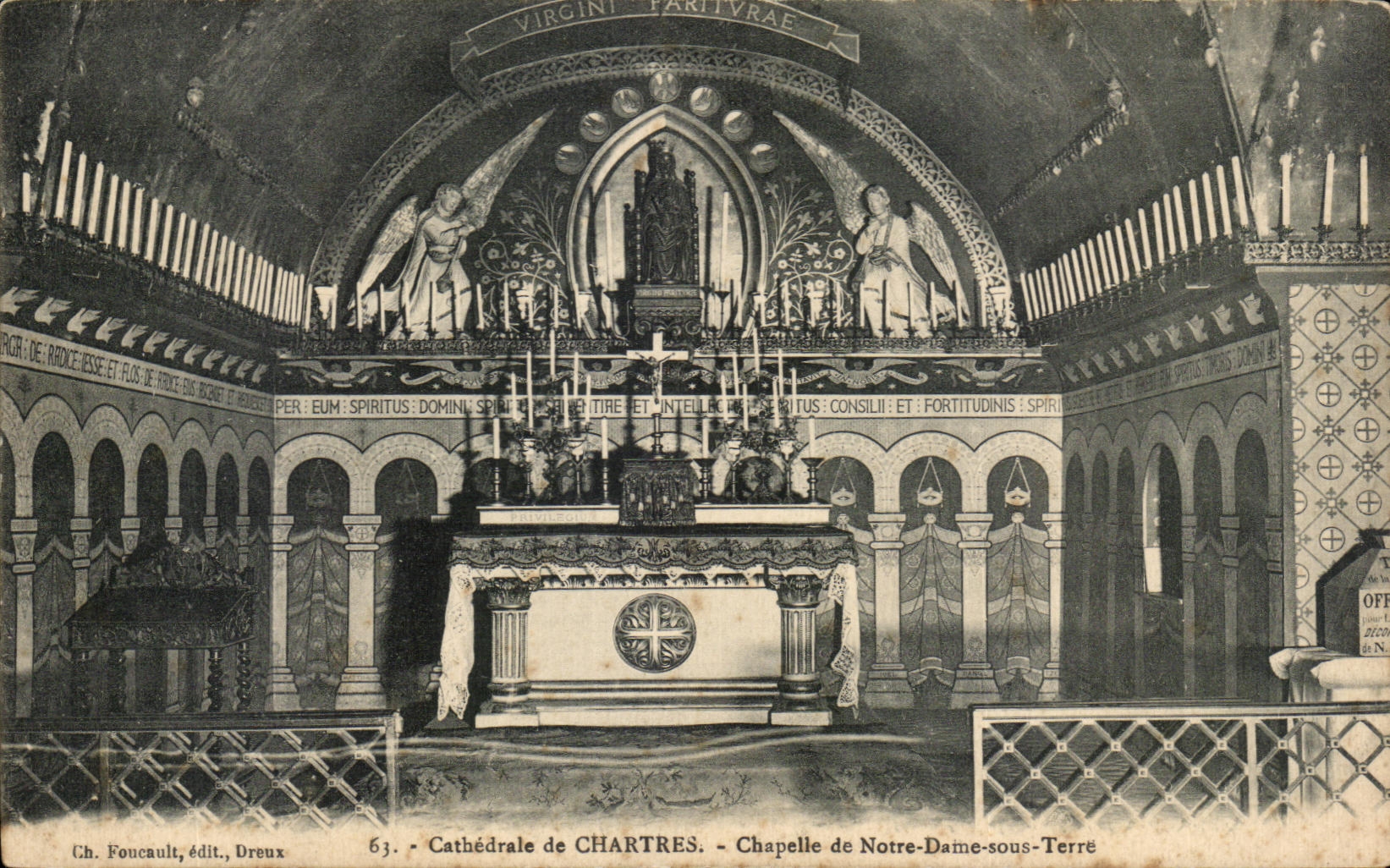 CPA Cathedrale de Chartres Chapelle de Notre Dame Terre