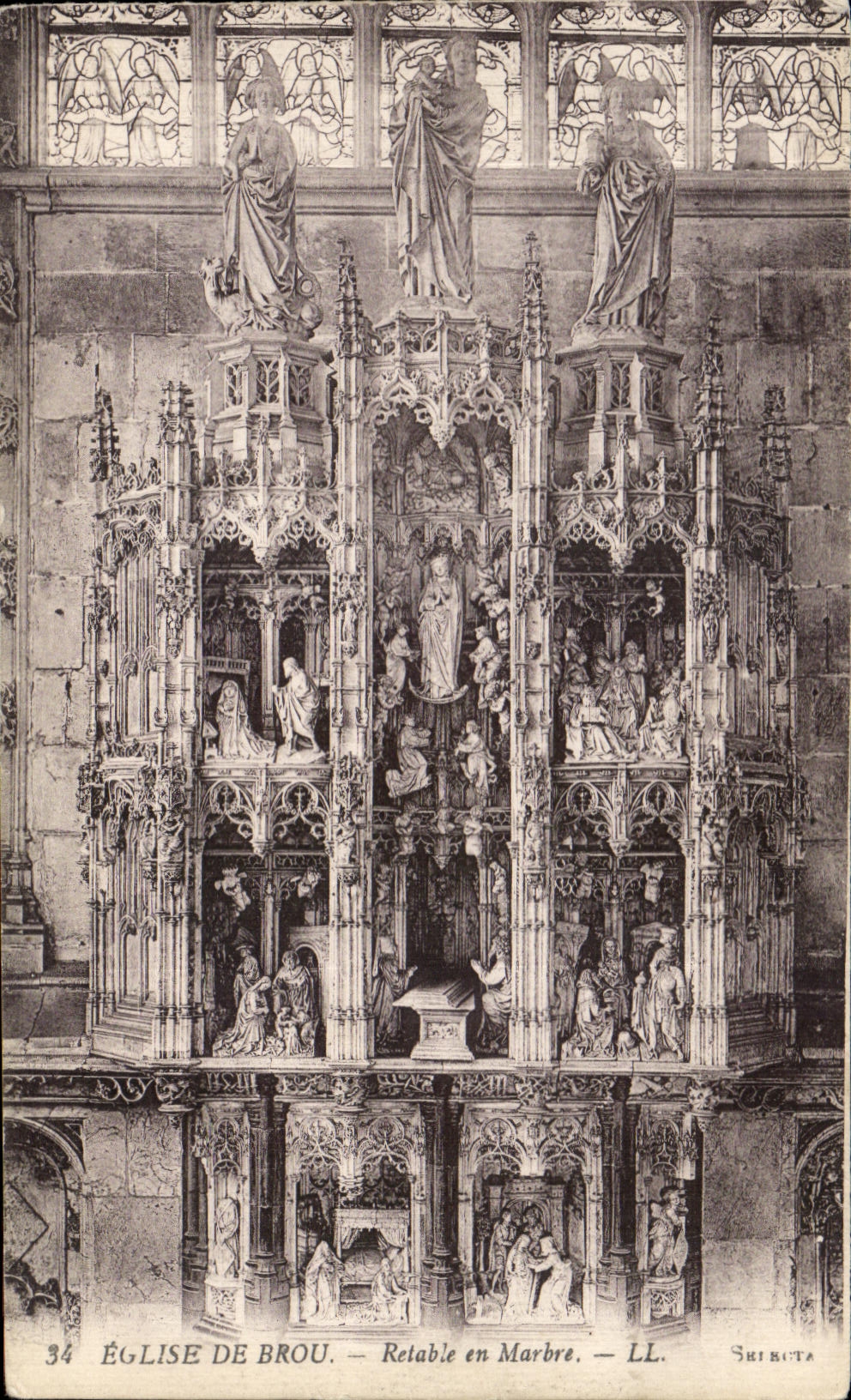 CPA Eglise De Brou Retable en Marbre