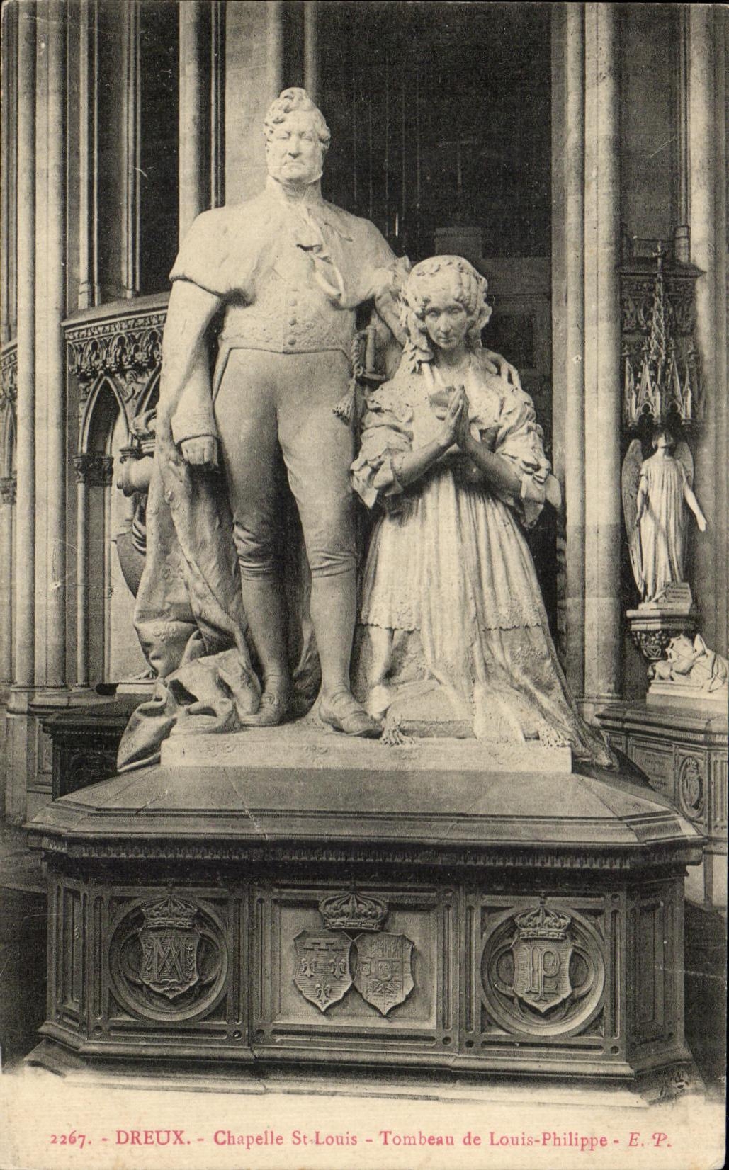 Tumba de St Louis de la cAmara acorazada de CPA Dreux de Louis Phillppe