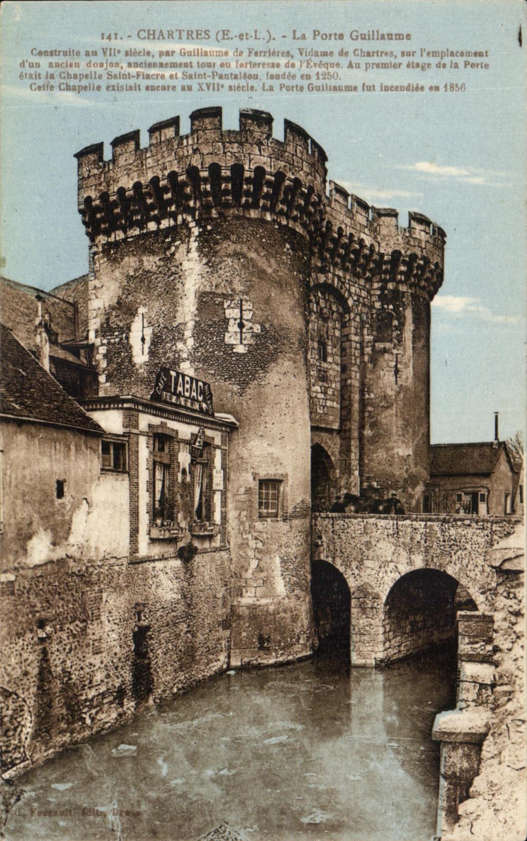 CPA Chartres the Gate Guillaume Shop tobacconist's