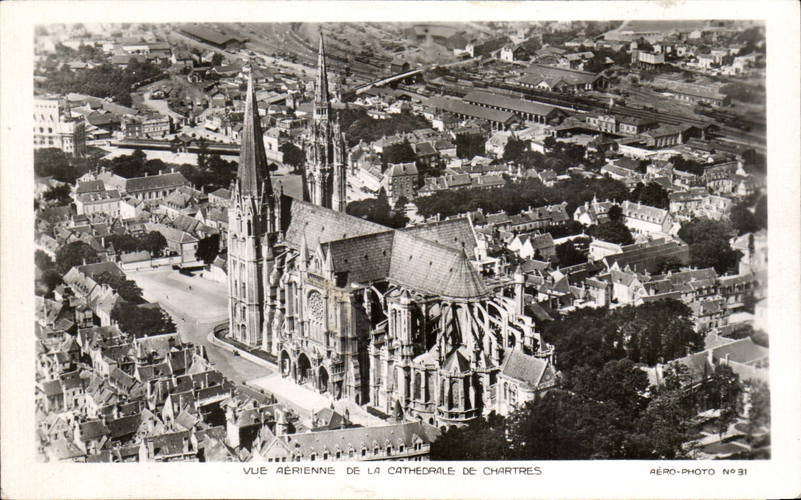 CPA Seen Air Of the Cathedral Of Chartres