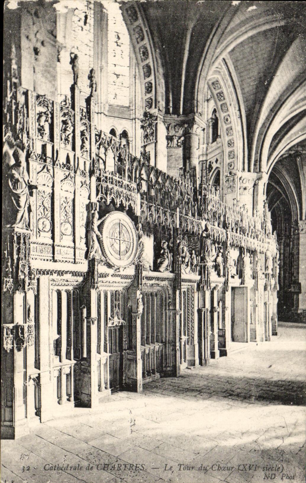 CPA Cathedral of Chartres the turn of chorus