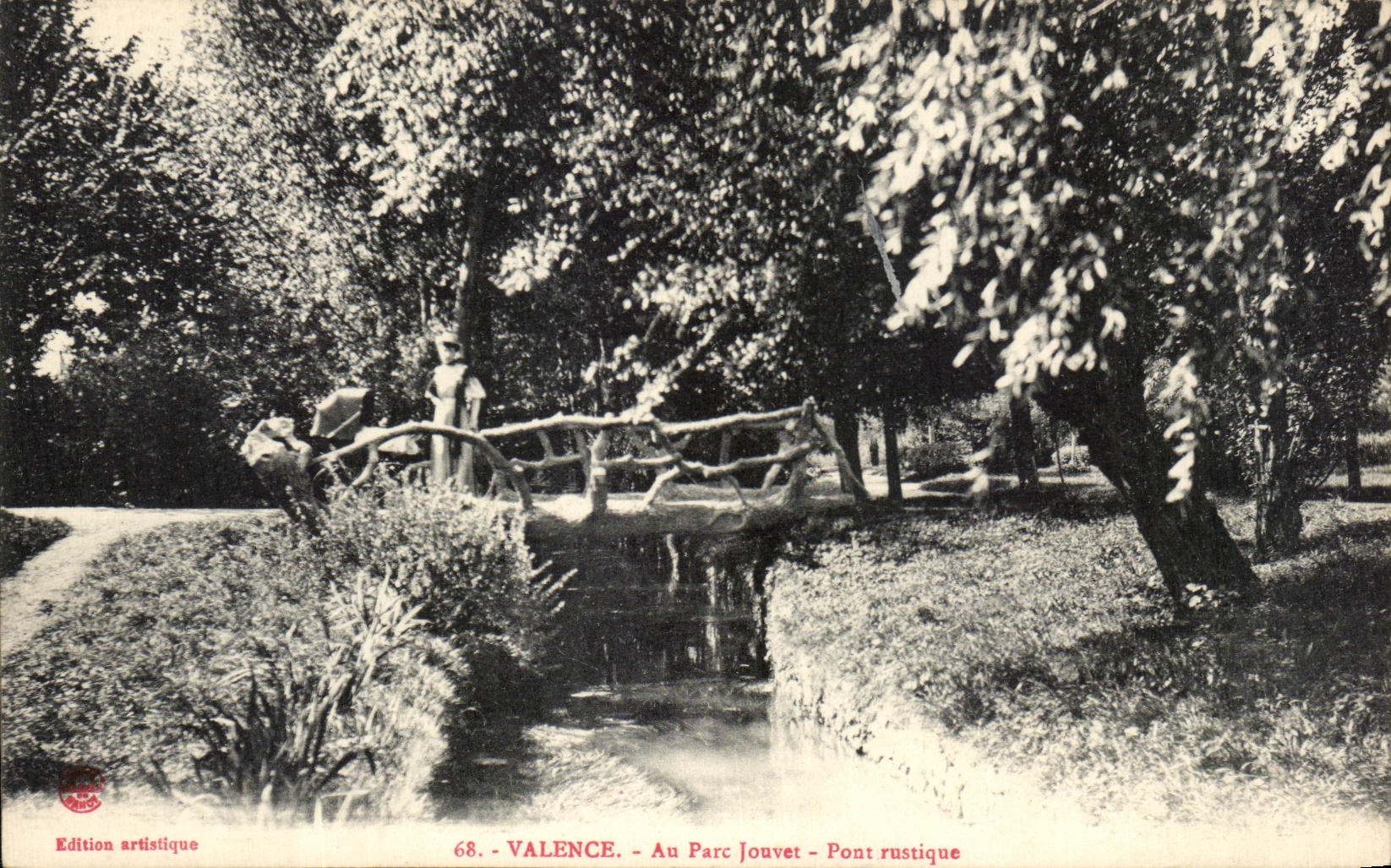Valencia de CPA con el puente rustico de Jouvet del parque