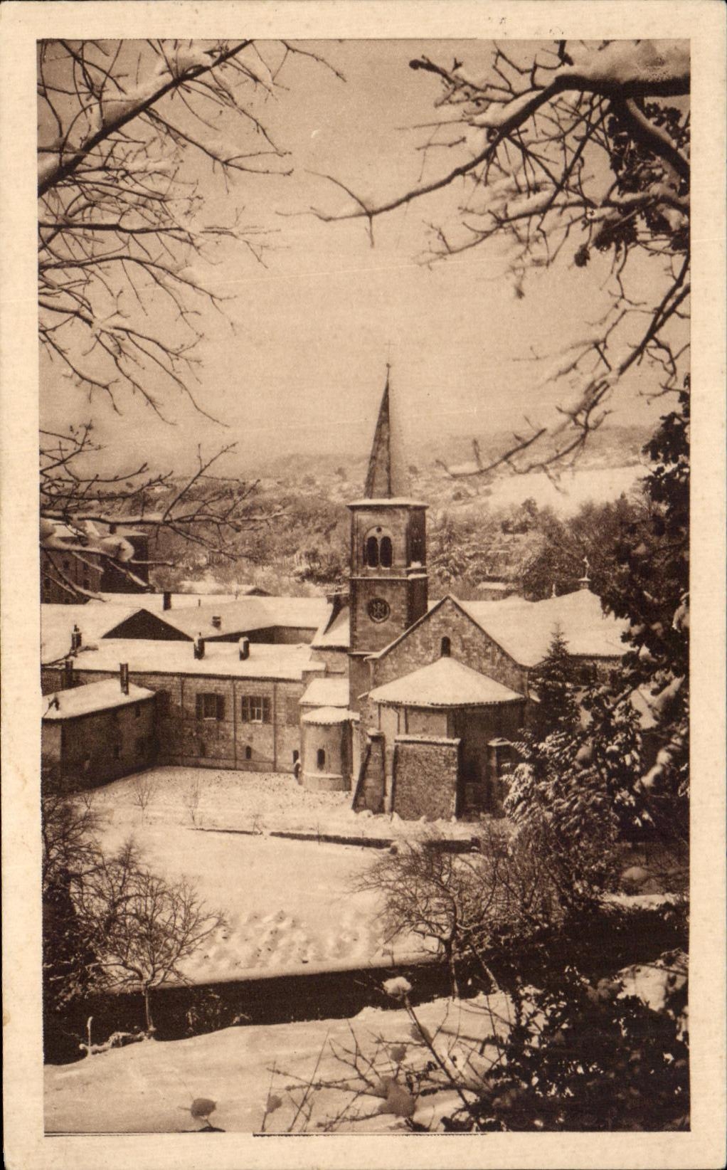 CPA aiguebelle Abbey of NR by Grignan Under snow