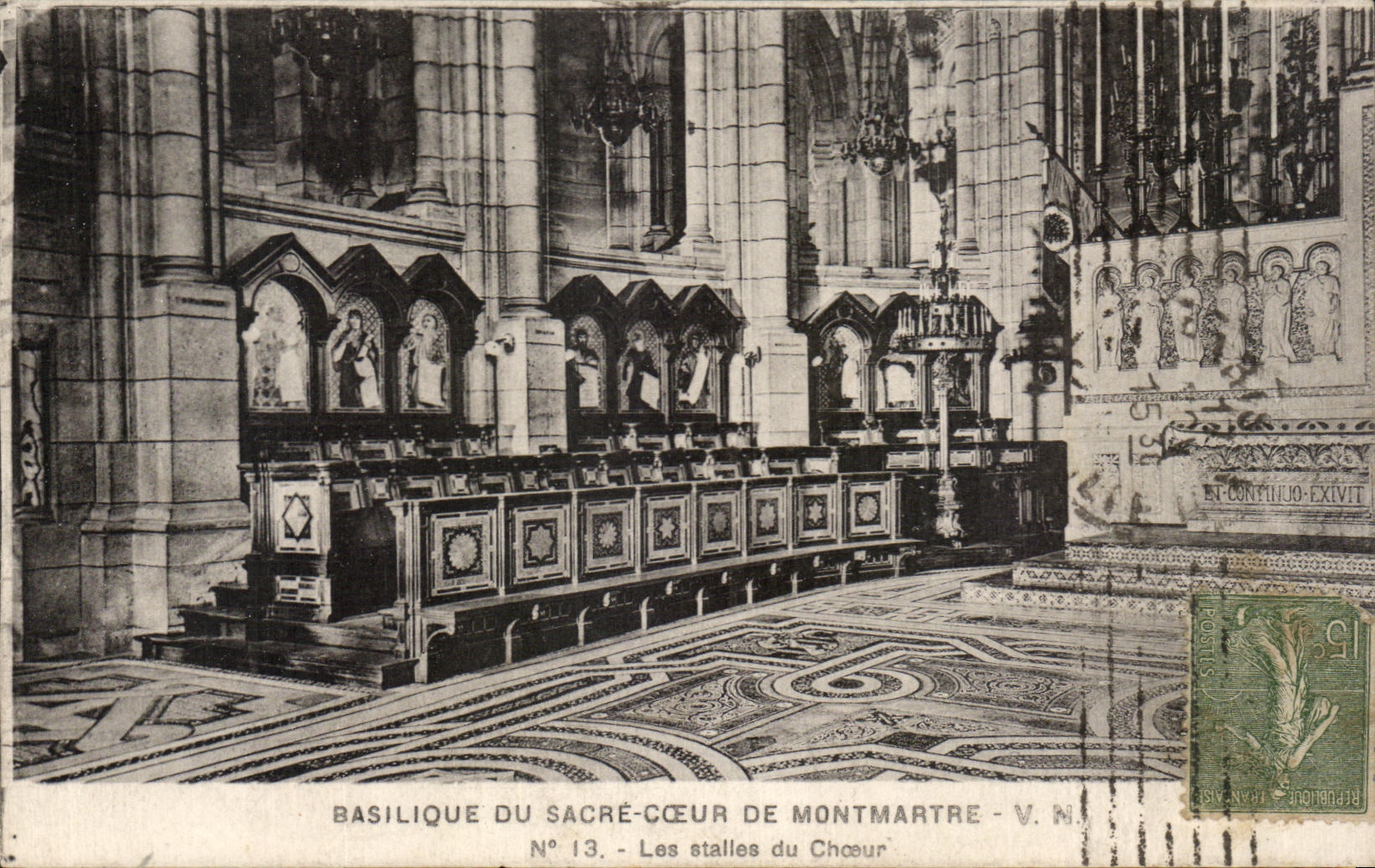 CPA Paris Basilica of the sacring heart of montmartre stalls of the chorus