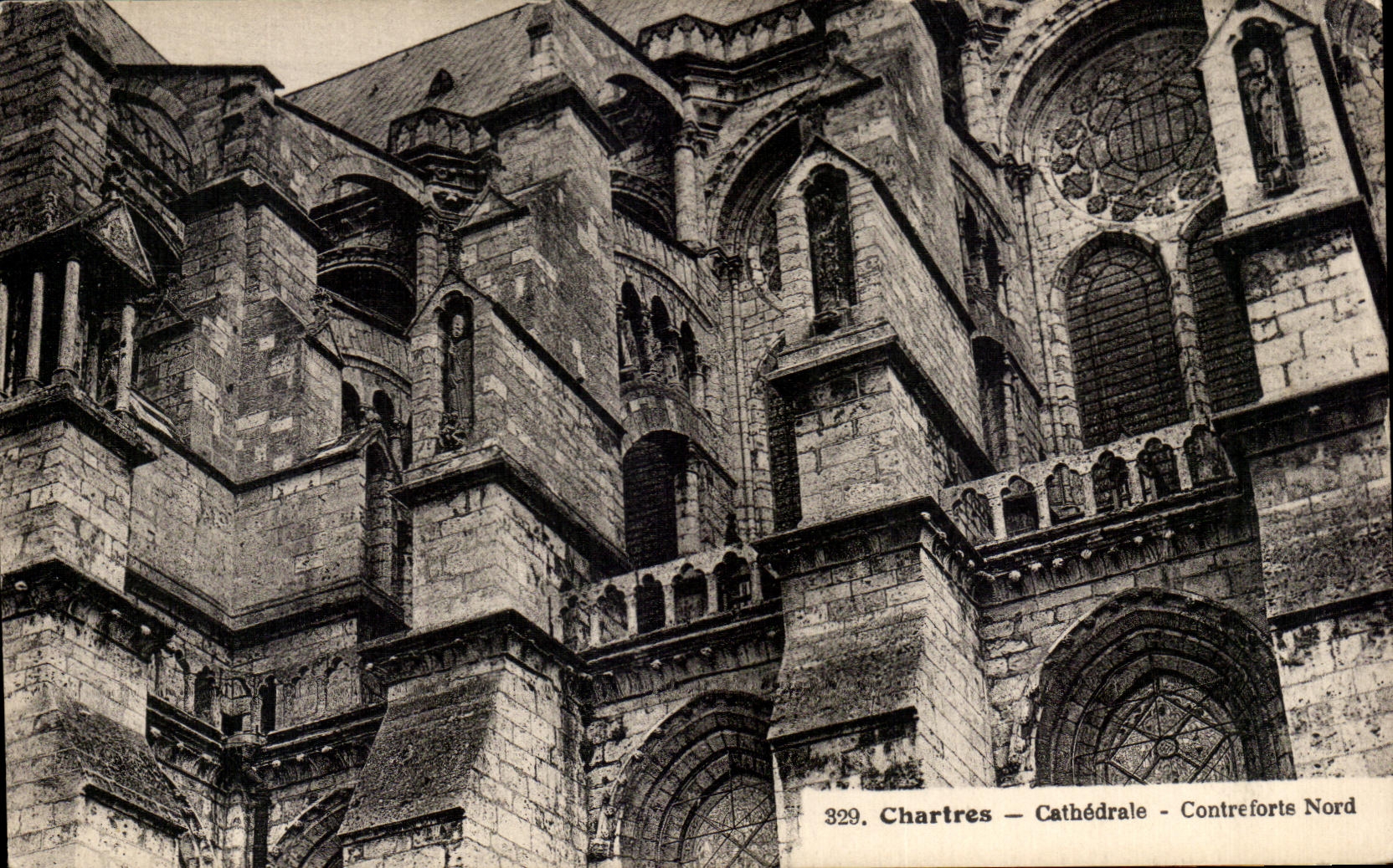 CPA Chartres Cathedrale Contreforts Nord