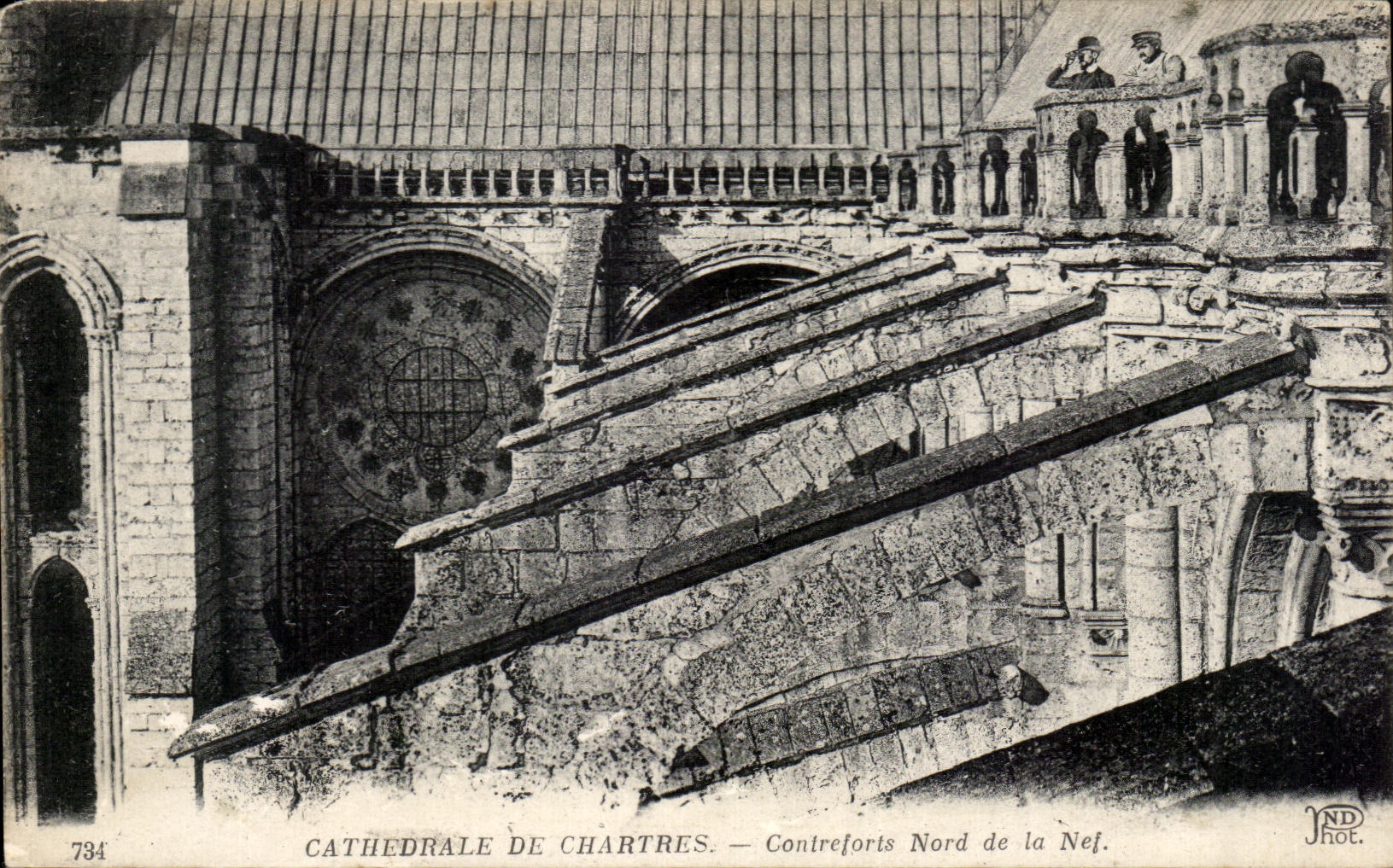 CPA Cathedral of Chartres Buttresses North of the Nave