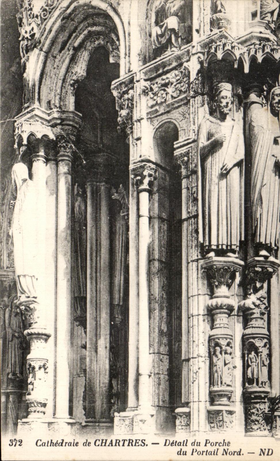 CPA Cathedrale de Chartres Detail du Porche du Portail Nord