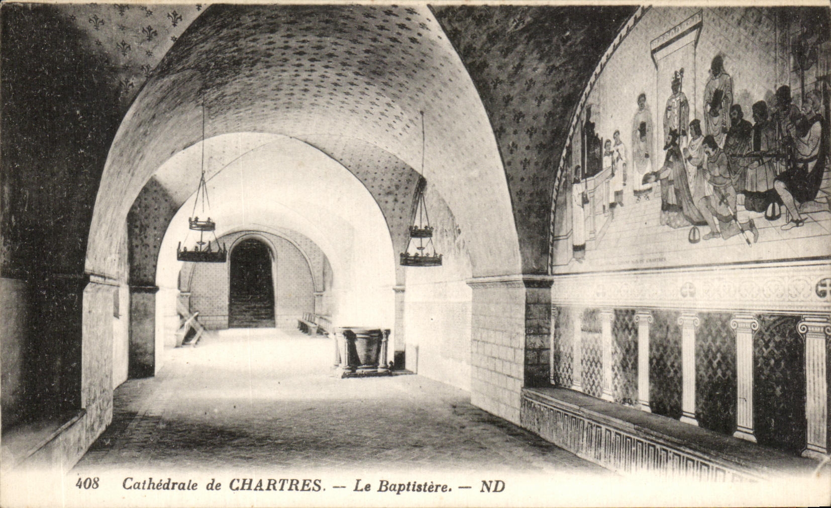 CPA Cathedral of Chartres the Baptistry