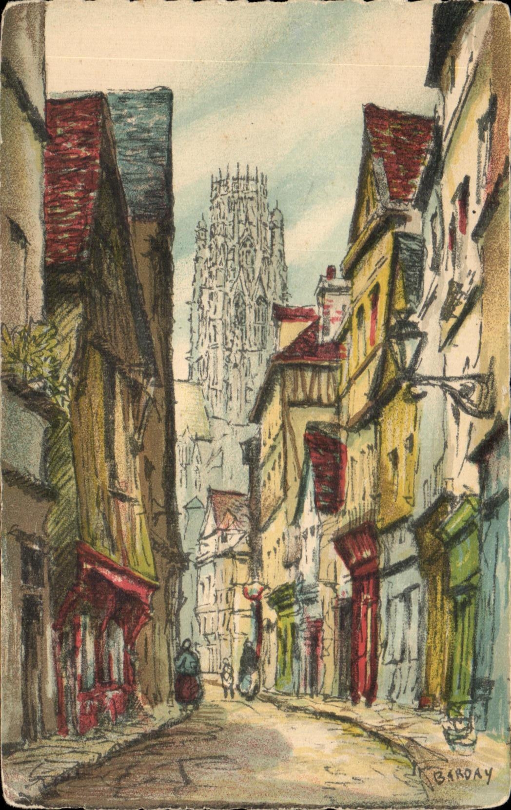 CPA Rouen the Street Damiette