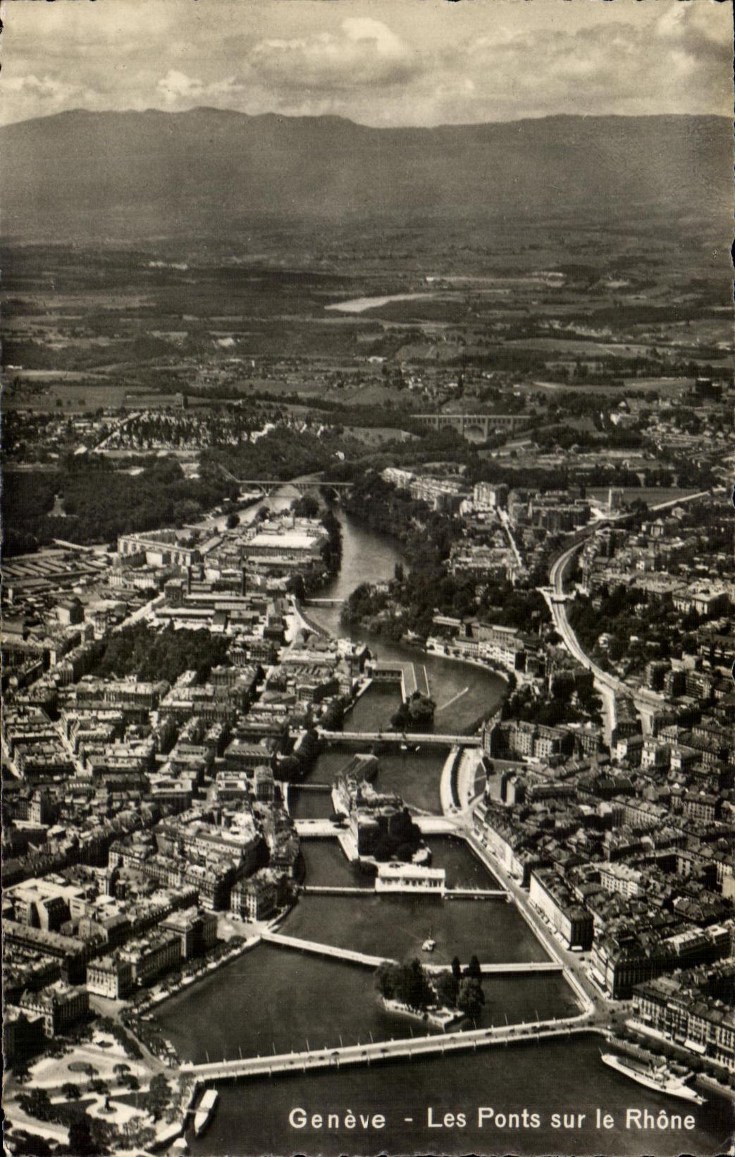 CPSM Geneva Bridges on the Swiss Rhone