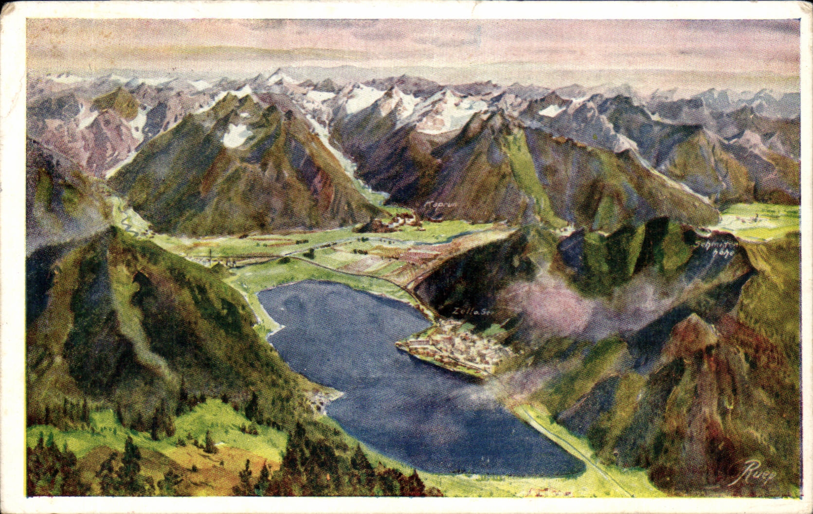 Beautiful CPA amndt See aus der Bogelfchau