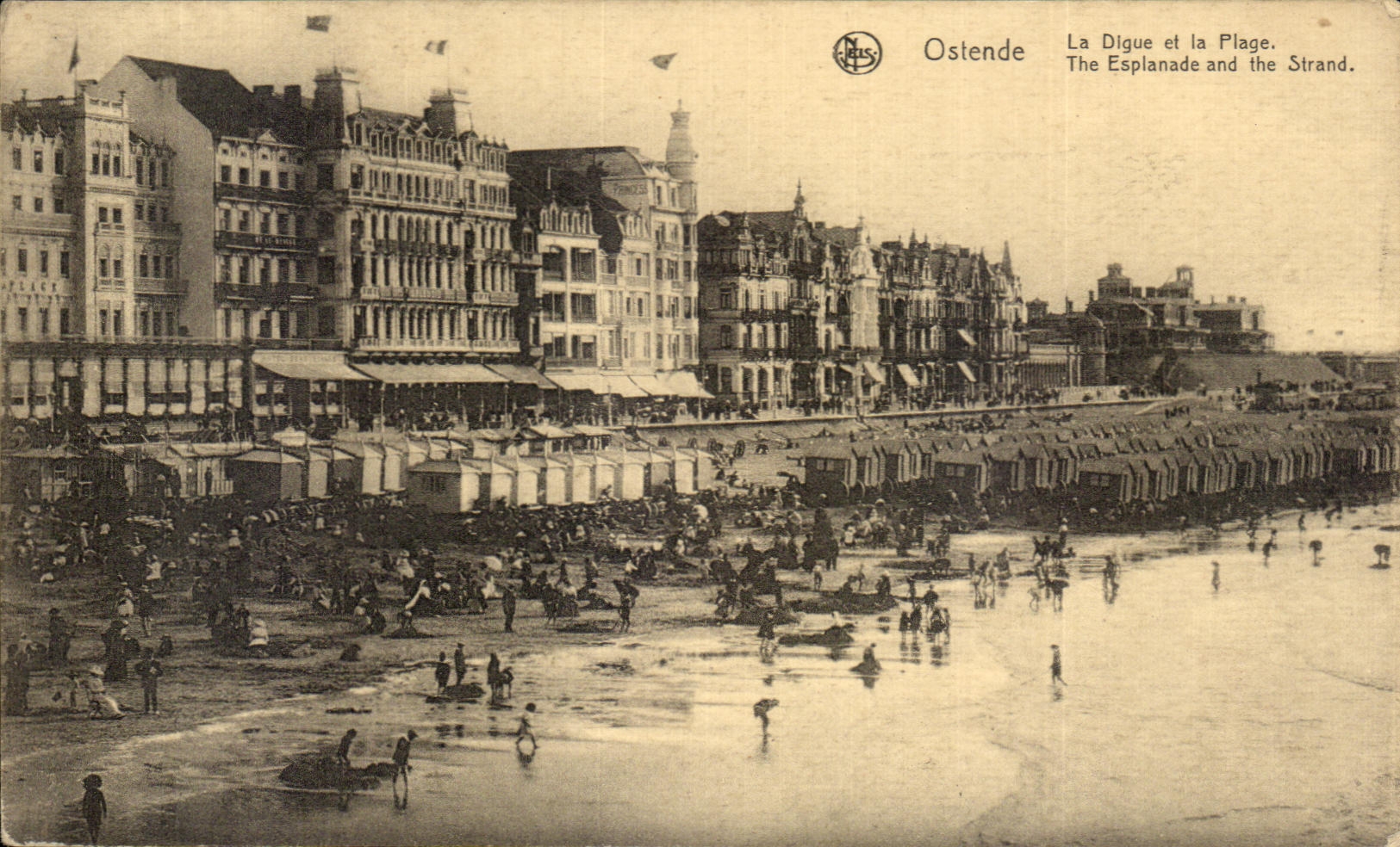 CPA Ostend the Dam and the Beach