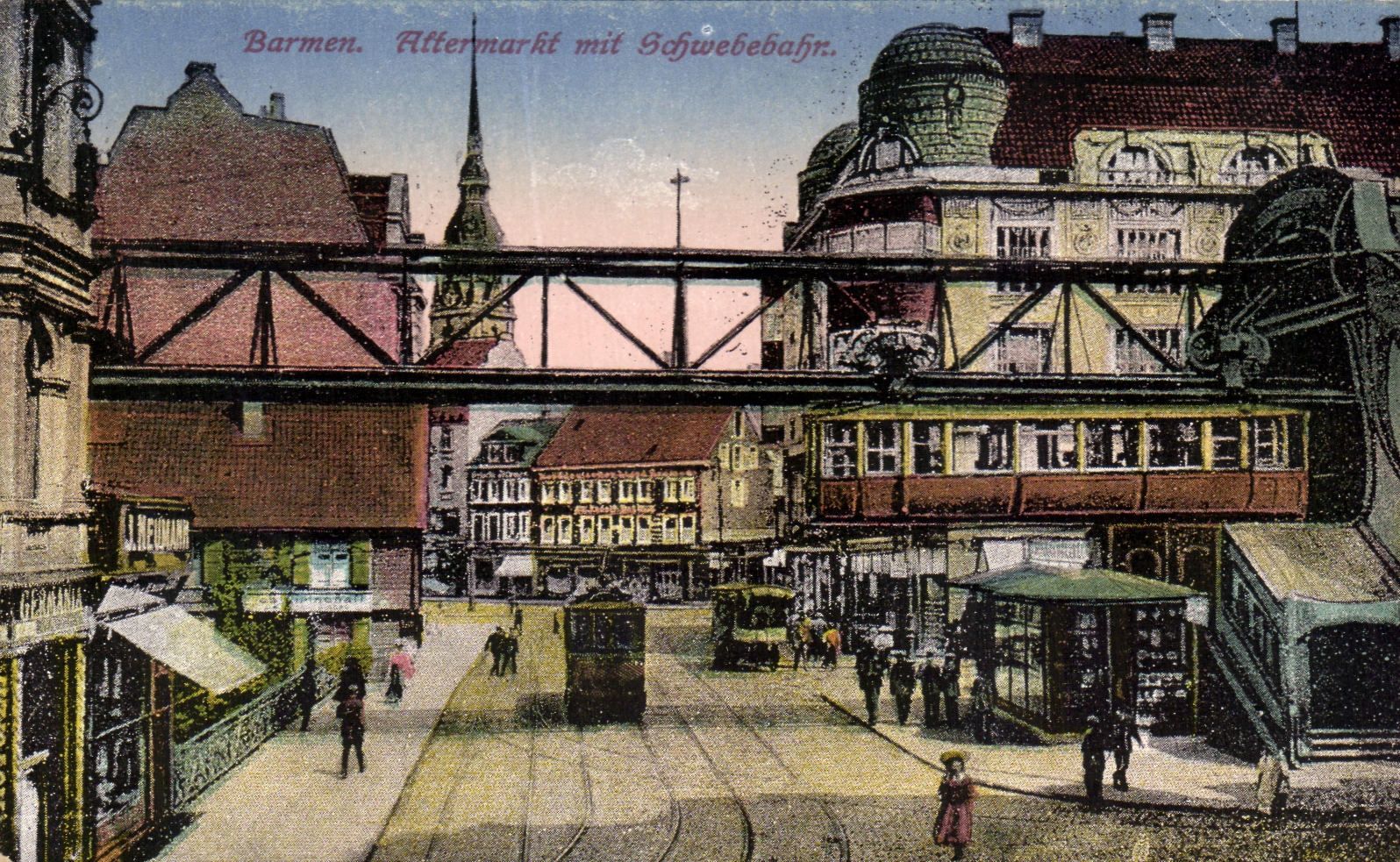 CPA Barmen Attermarkt put Schwebebahr