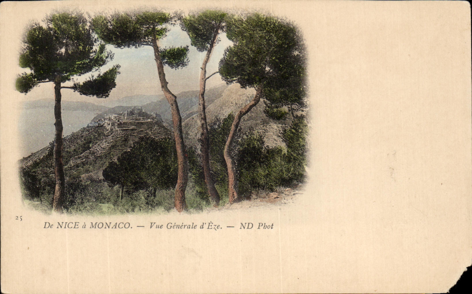 CPA De Nice a Monaco Vue Generale d Eze
