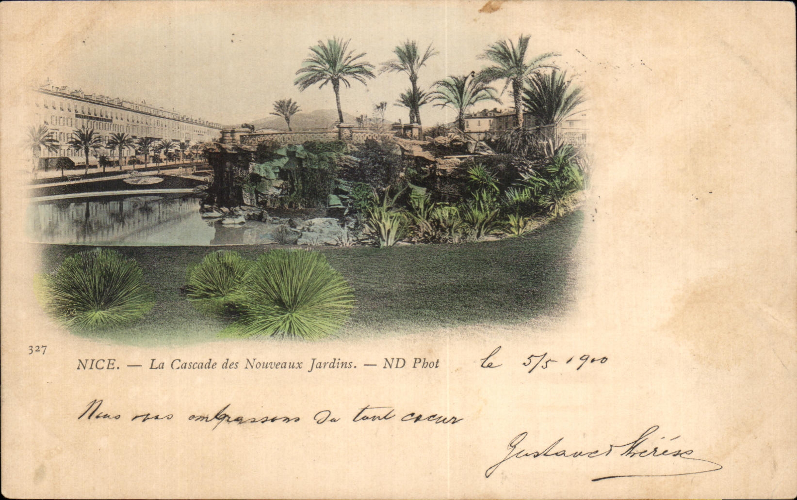 CPA Nice La Cascade des Nouveaux Jardins