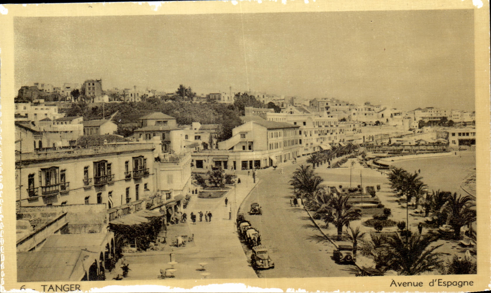 CPA Tanger Avenue d Espagne Maroc 