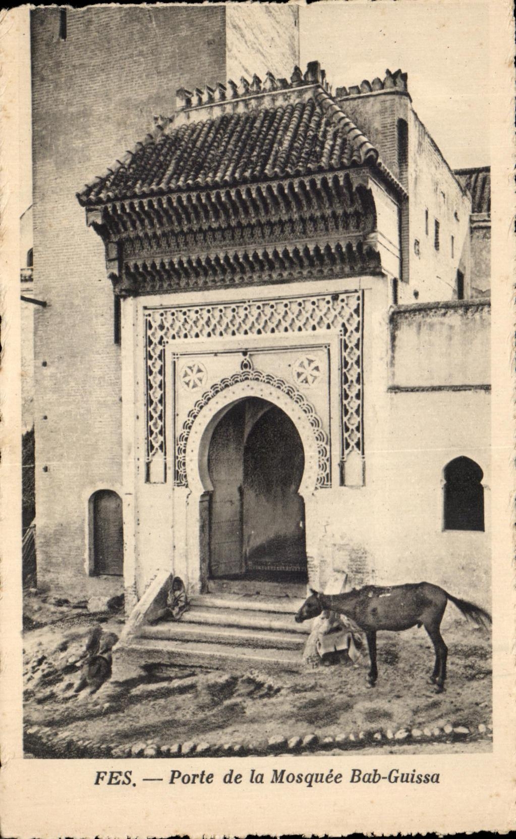 CPA Fes Porte de la Mosquee Bab Guissa Maroc 