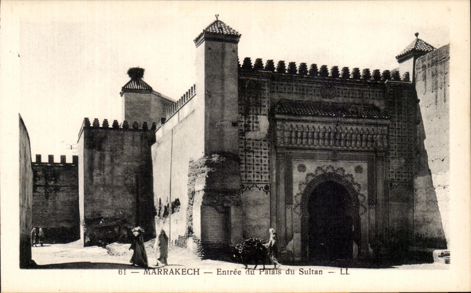 CPA Marrakech Entree du Palais du Sultan Maroc