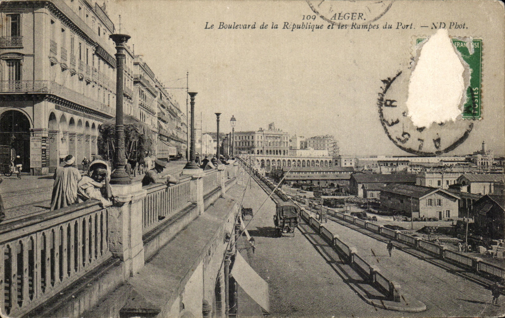 CPA Argel el bulevar de la republica y de las cuestas del puerto