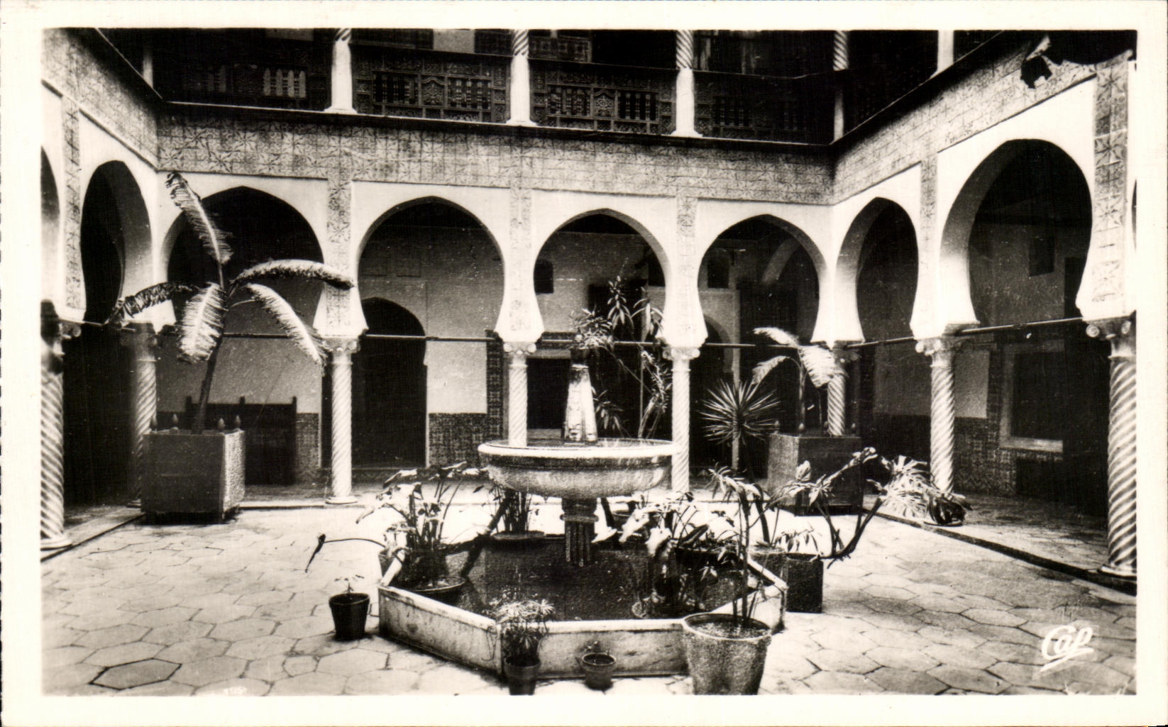 Interior de CPA Argel una casa Moorish