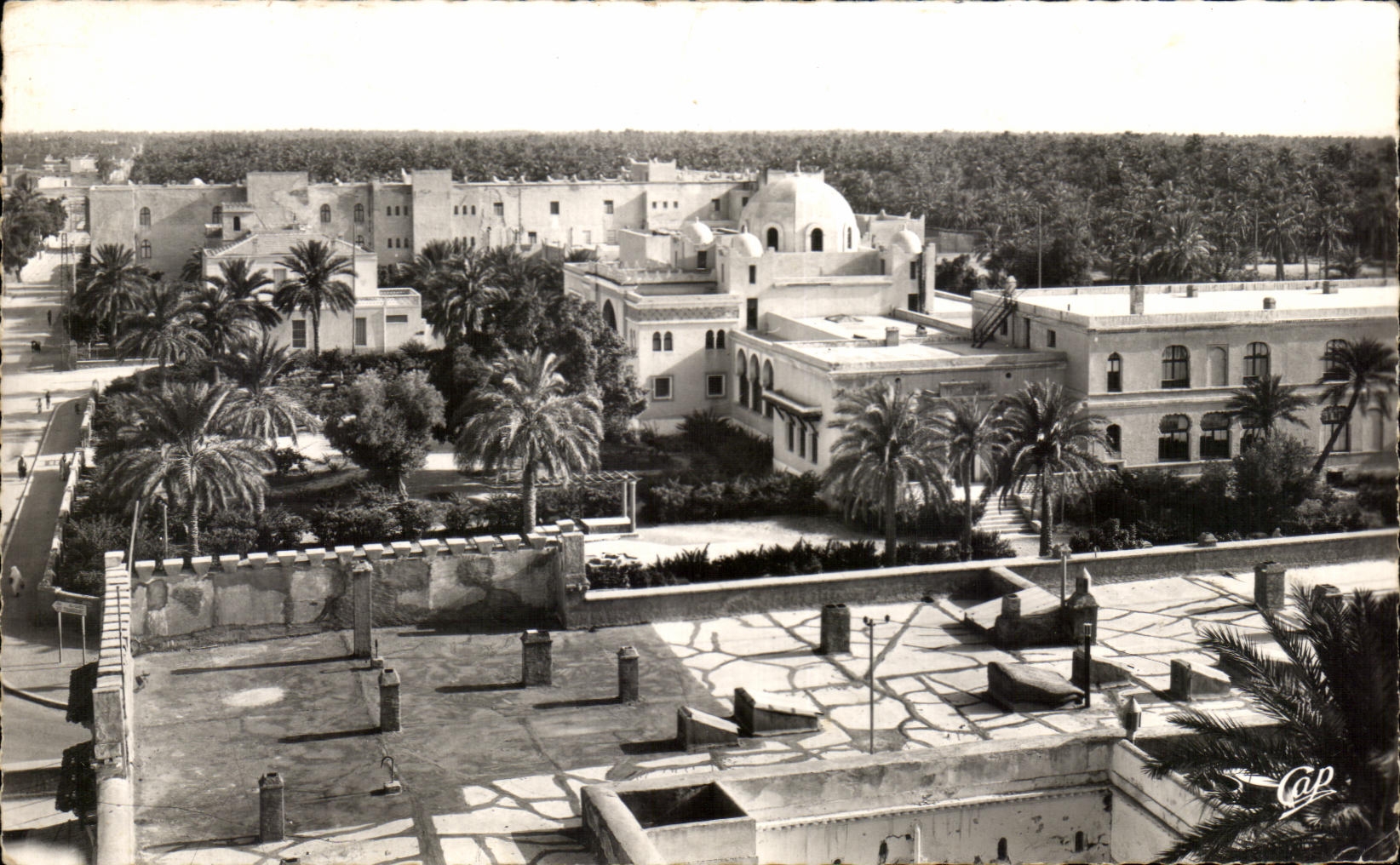 CPA Biskra Vue generale sur le Casino et les Hotel