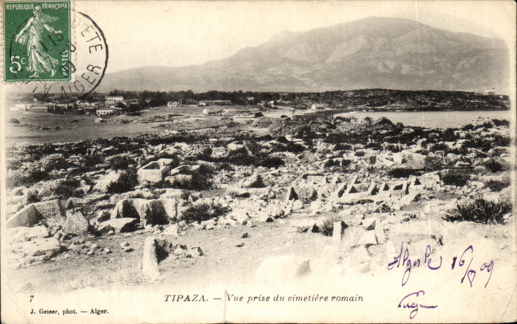 CPA Tipaza Vue prise du cimetiere romain