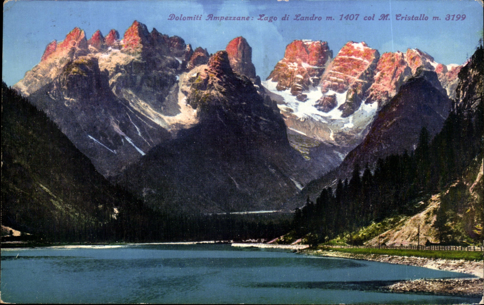 Sr 1407 del collar de CPA Dolomiti Ampezzane Lago di Londro m Cristallo m 8199