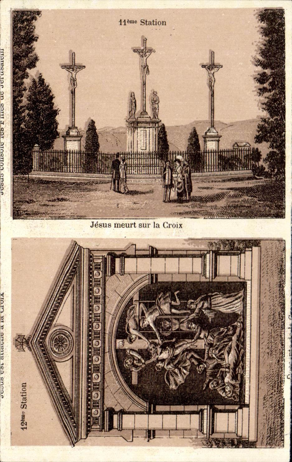 CPA Jesus Meurt sur la Croix Lourdes