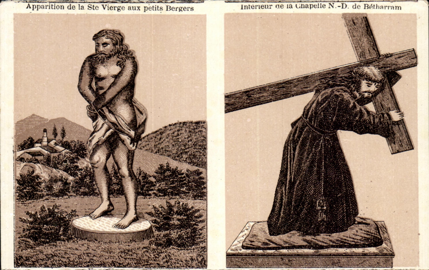 CPA Apparition de la Ste ierge aux petits Bergers Interieur de la Chapette Betharram Lourdes