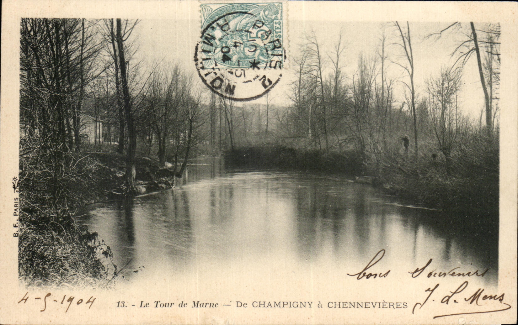 CPA the Tower the Marne De Champigny has Chennevieres