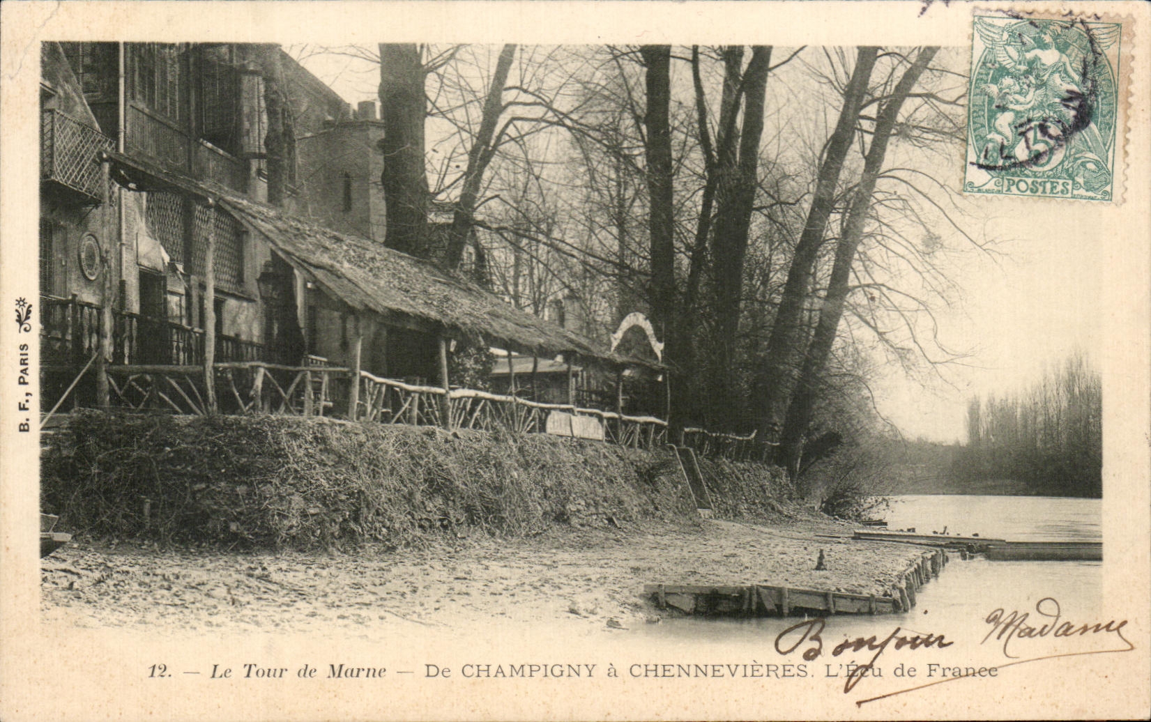 CPA Le Tour Marne De Champigny a Chennevieres L ecu de France Restaurant