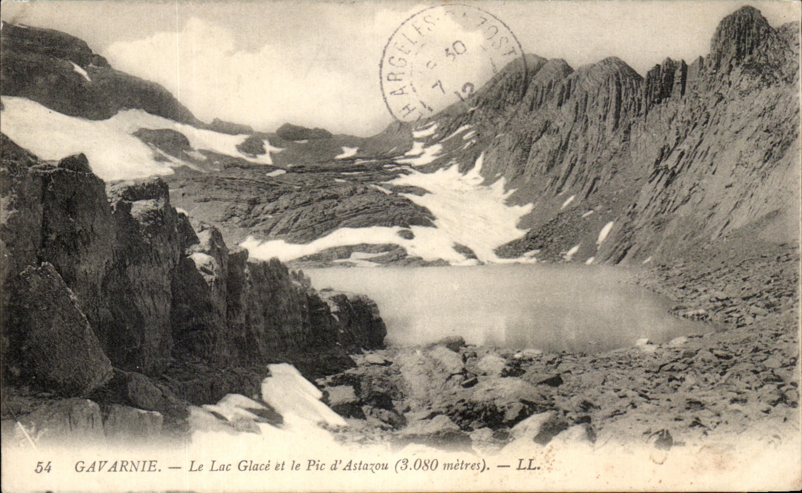 CPA Gavarnie Le Lac Glace et le Pic d Astazou