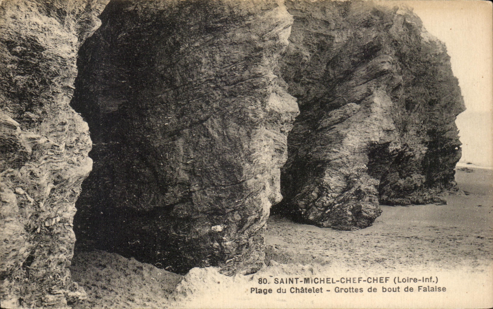 CPA Saint Michel Chief Beach Chief of Chatelet Grotes de Cliff Bout