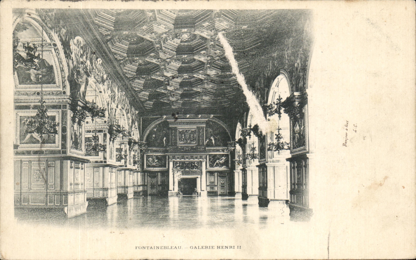 CPA Fontainebleau Galerie Henri II