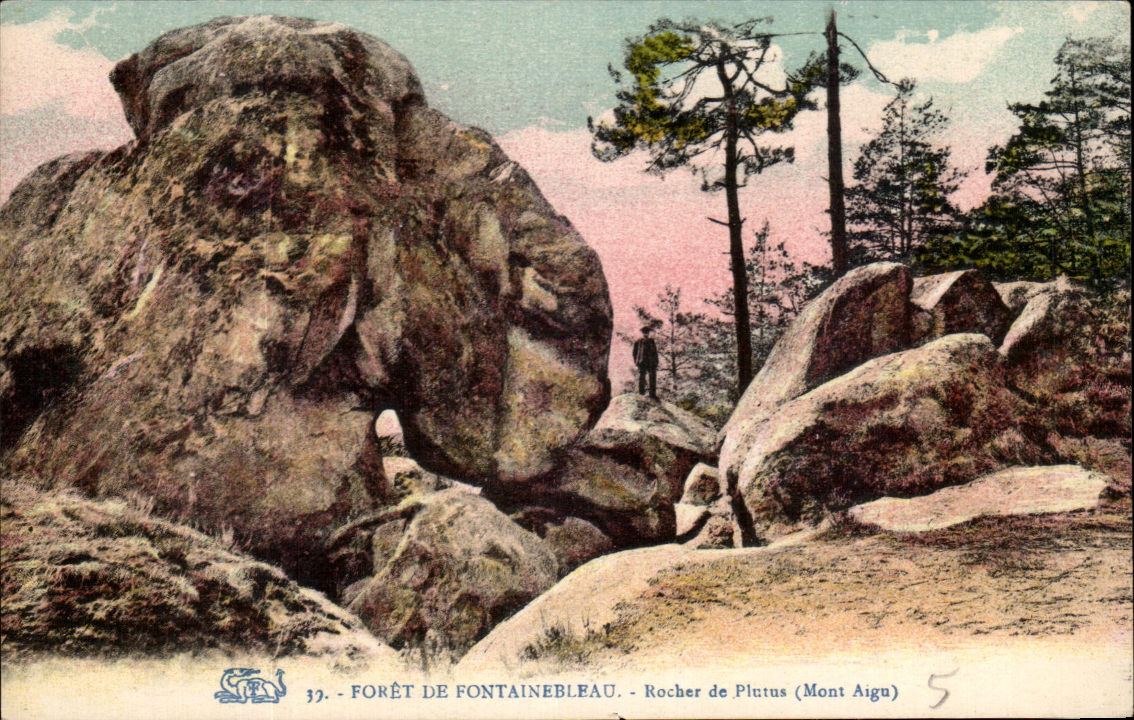 CPA Foret De Fontainebleau Rocher de Plutus Mont Aigu